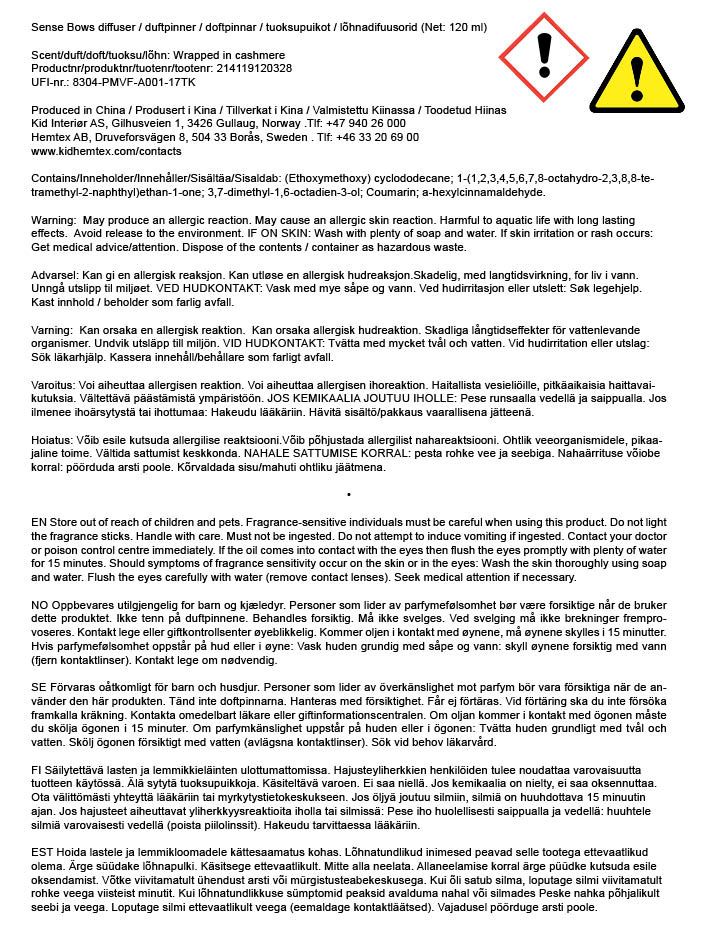 Huonetuoksu moniväri/sininen - 2