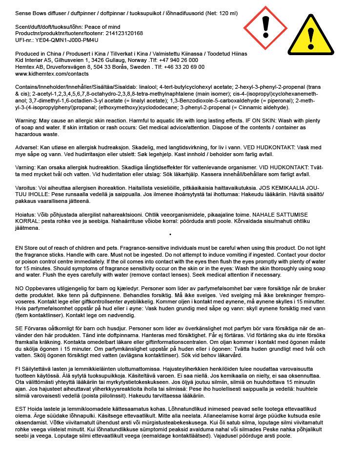 Huonetuoksu moniväri/ruskea - 4