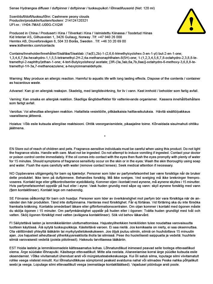 Huonetuoksu moniväri/valkoinen - 2