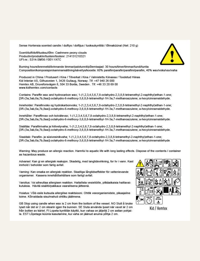 Tuoksukynttilä moniväri/valkoinen - 2