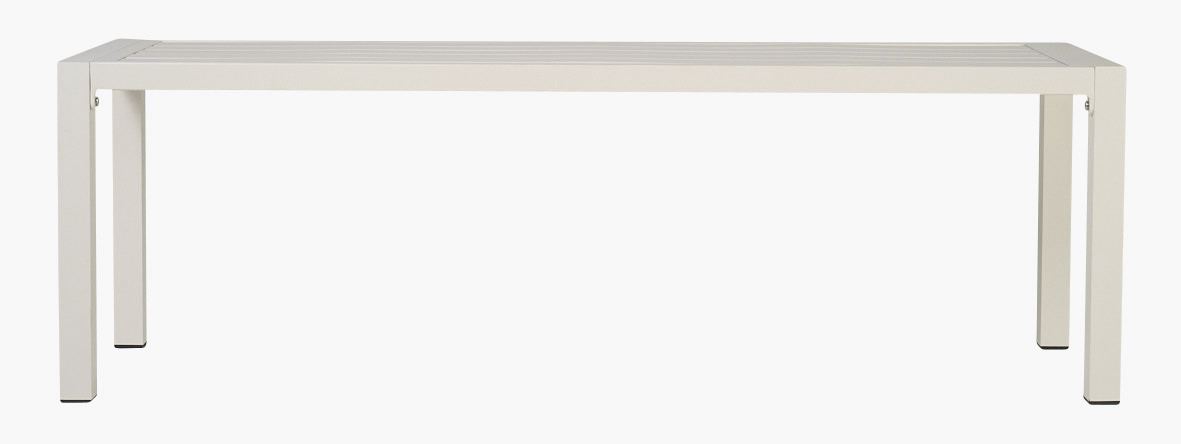 Puutarhan penkki luonnonvalkoinen - 132x40x42,5 cm luonnonvalkoinen - 1