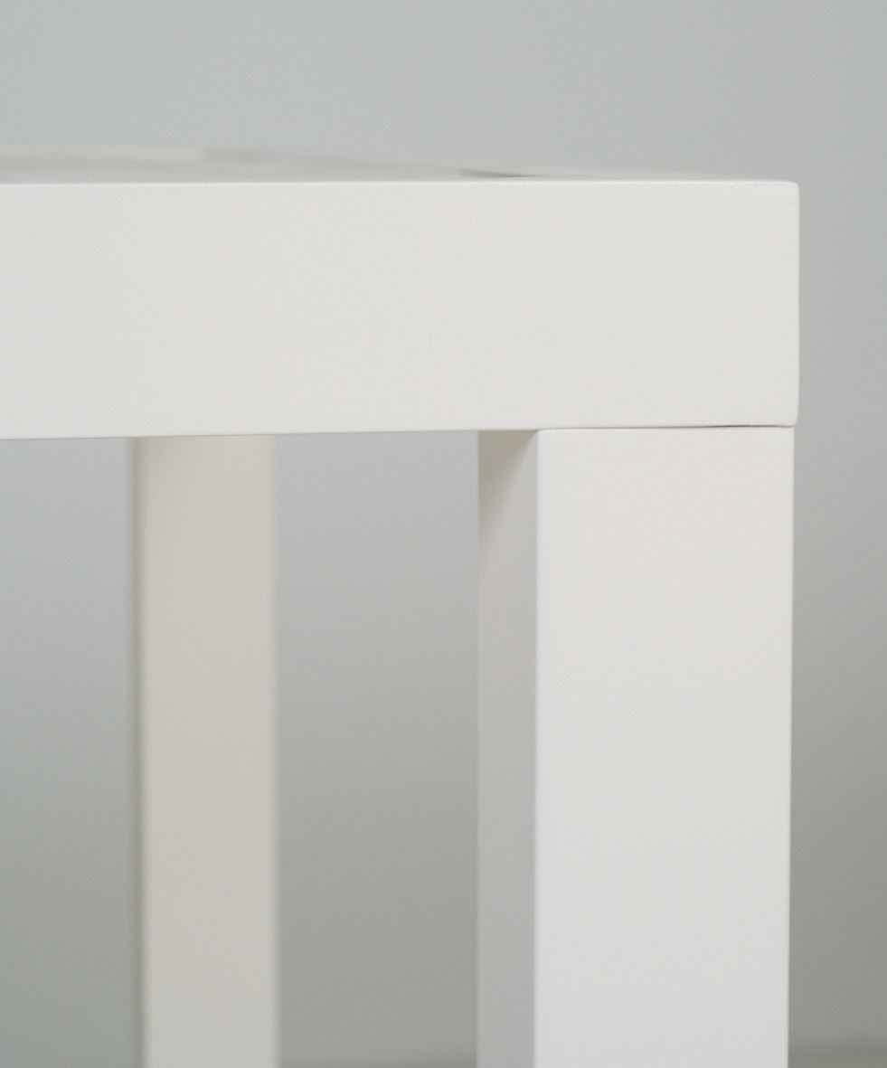 Puutarhapöytä luonnonvalkoinen - 4