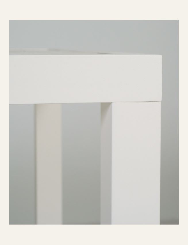 Puutarhapöytä luonnonvalkoinen - 4