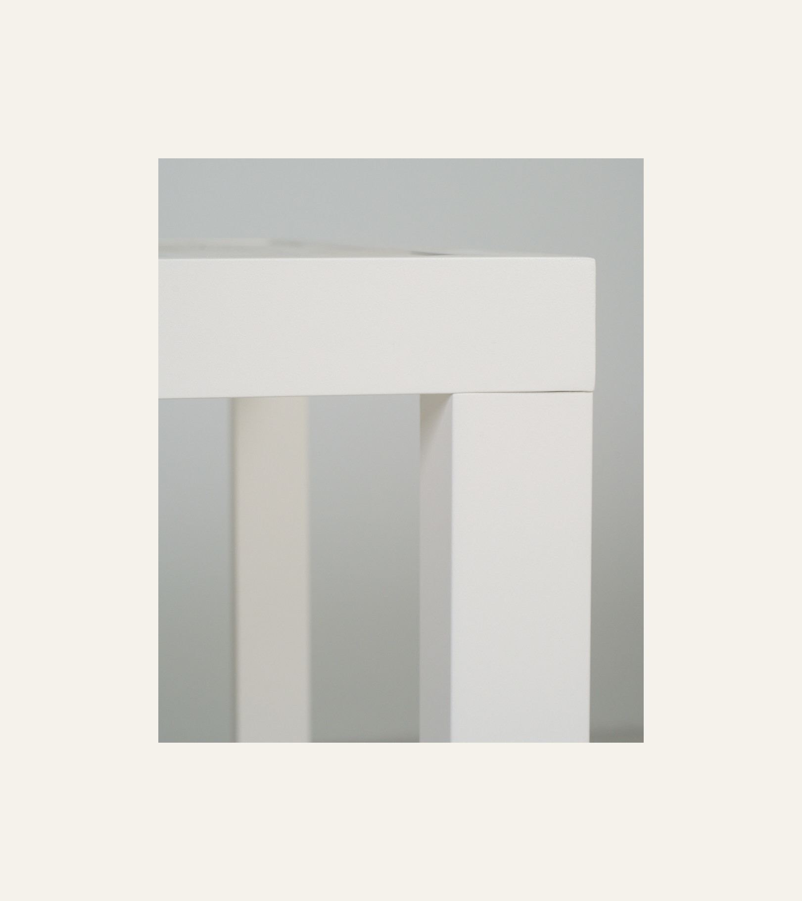 Puutarhapöytä luonnonvalkoinen - 4