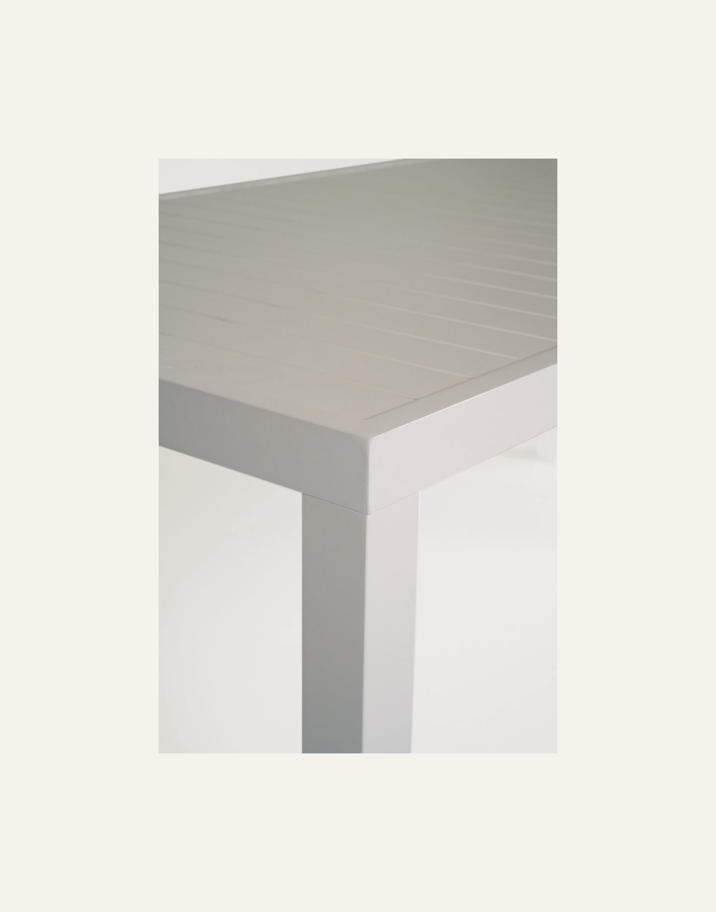 Puutarhapöytä luonnonvalkoinen - 5