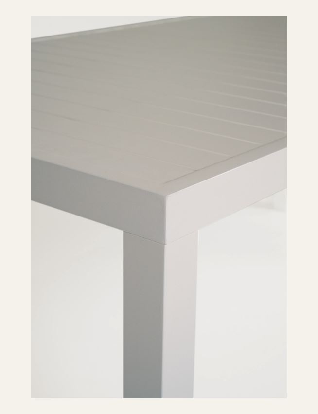 Puutarhapöytä luonnonvalkoinen - 5