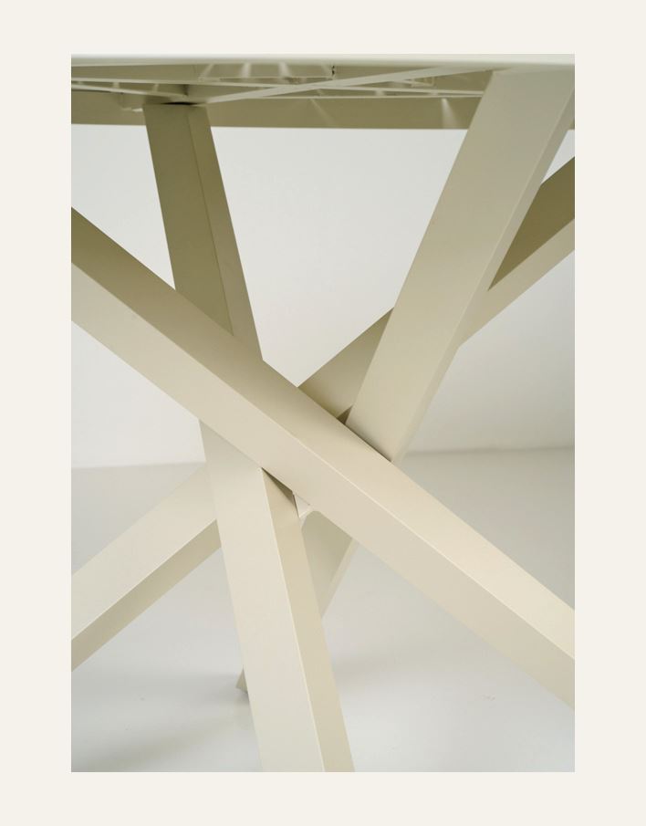 Puutarhapöytä luonnonvalkoinen - 3