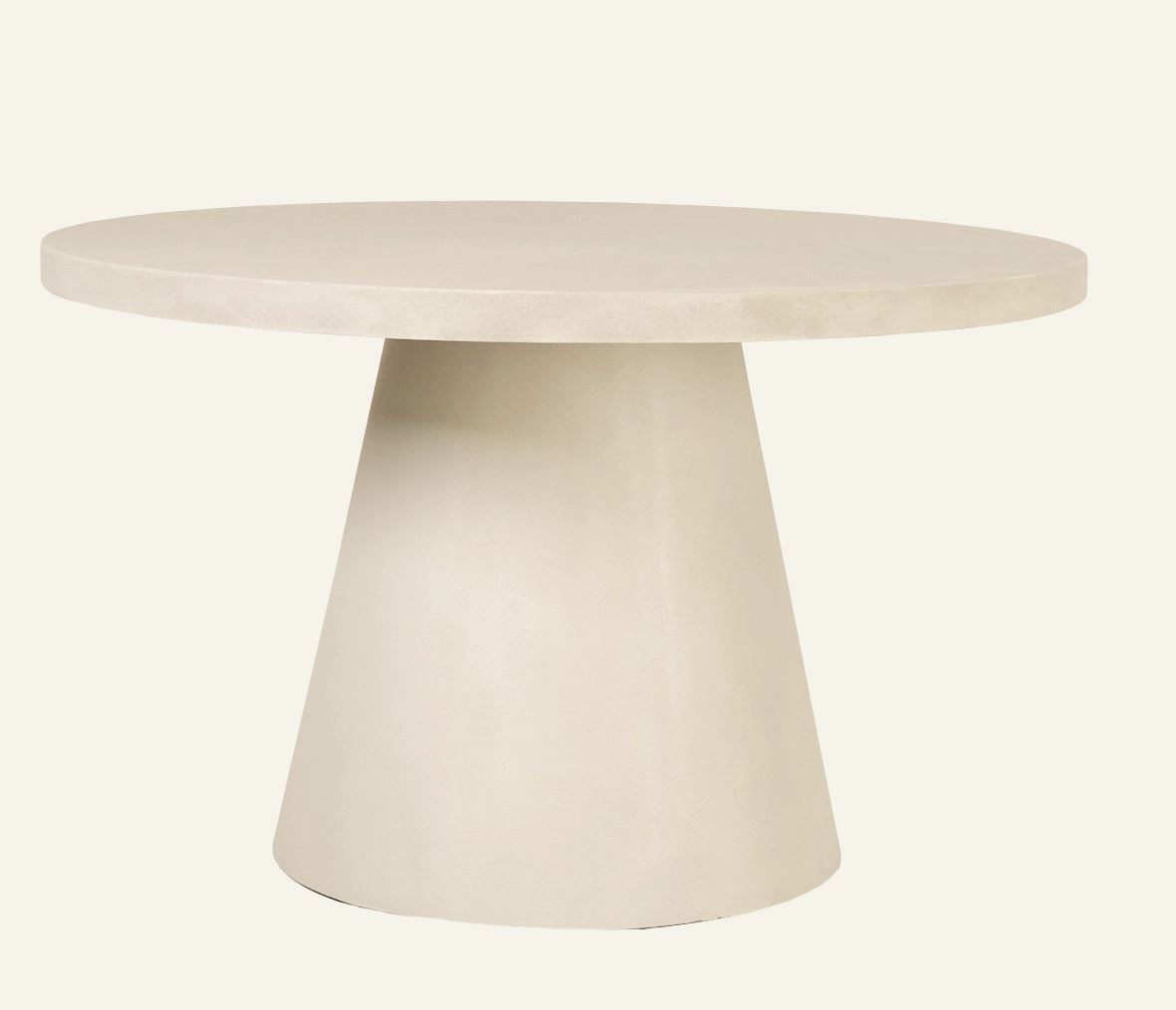 Puutarhapöytä creme - Ø125x70 cm creme - 1