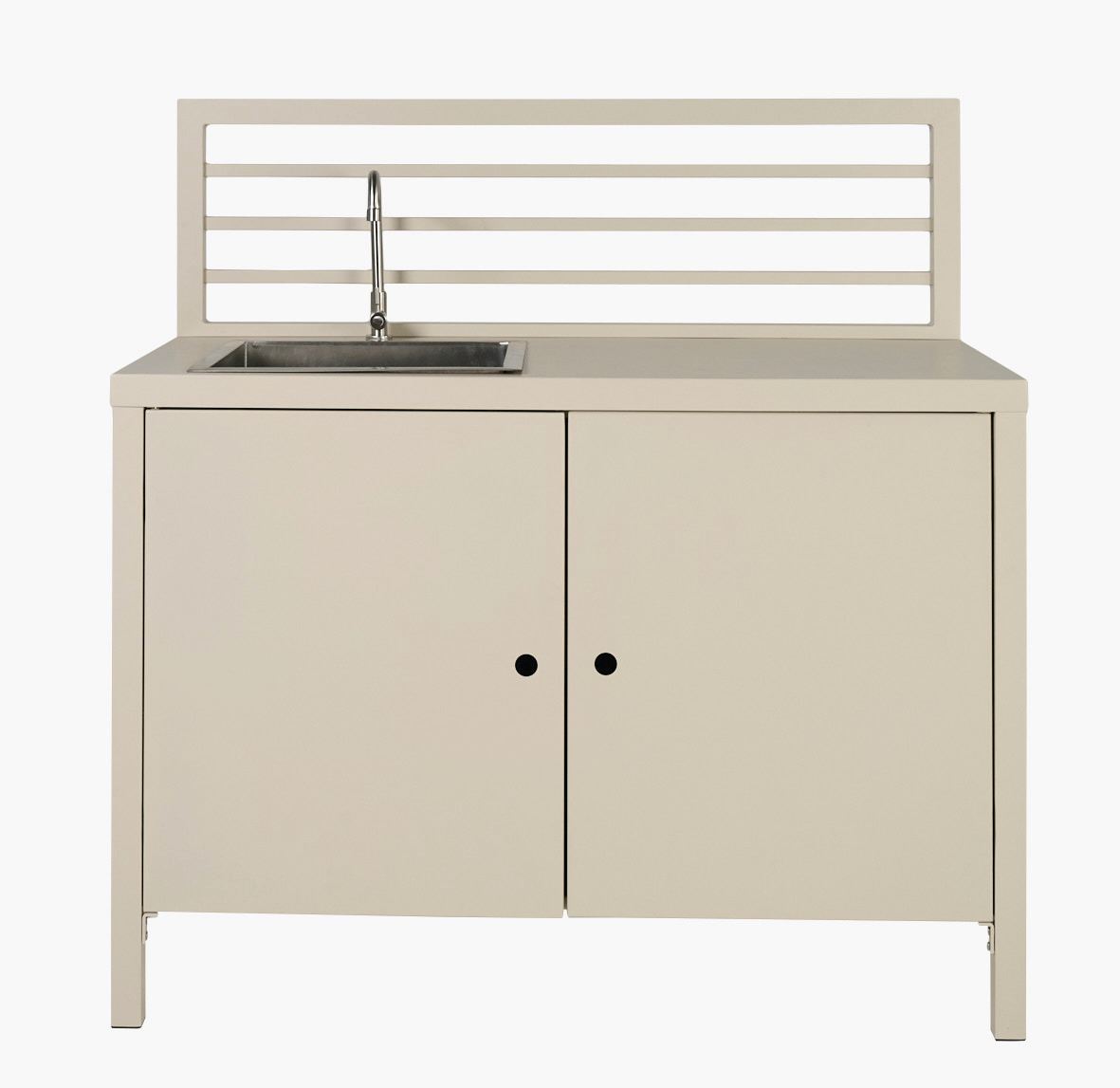 Ulkokeittiömoduuli, jossa on pesuallas creme - 60x120x122 cm creme - 1