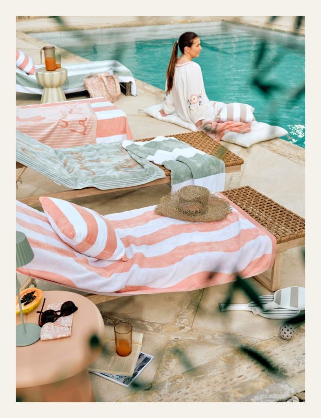 Kylpypyyhe moniväri/vihreä - 3