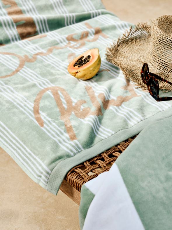 Kylpypyyhe moniväri/vihreä - 2