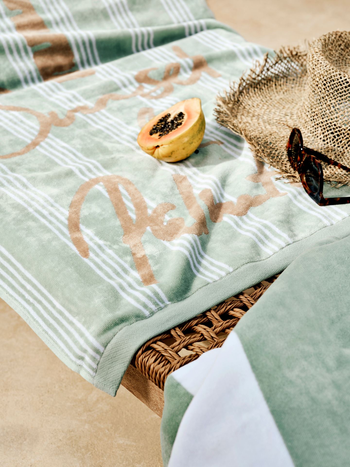 Kylpypyyhe moniväri/vihreä - 2