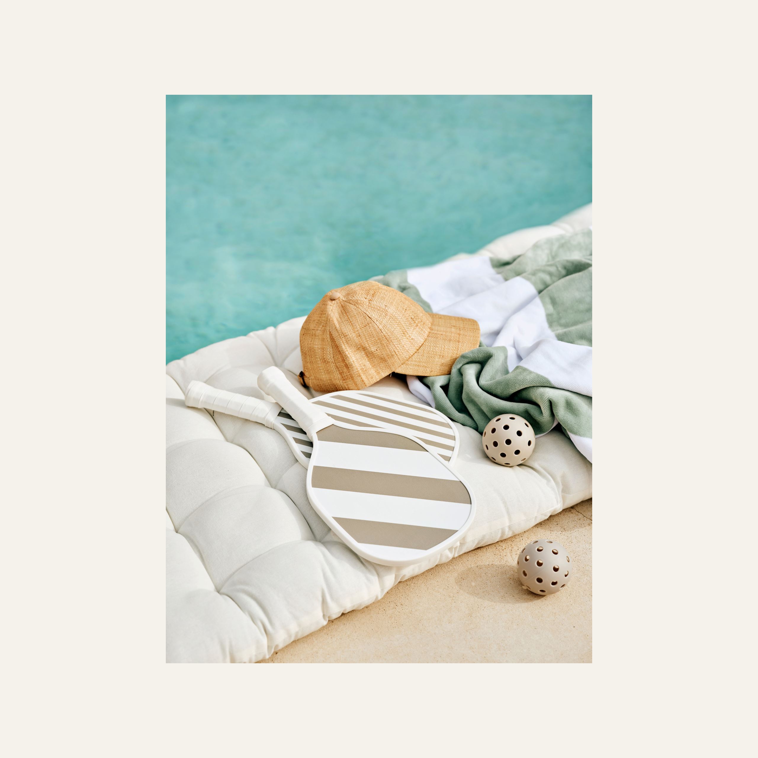 Pickleball-setti vaalean beige - 3