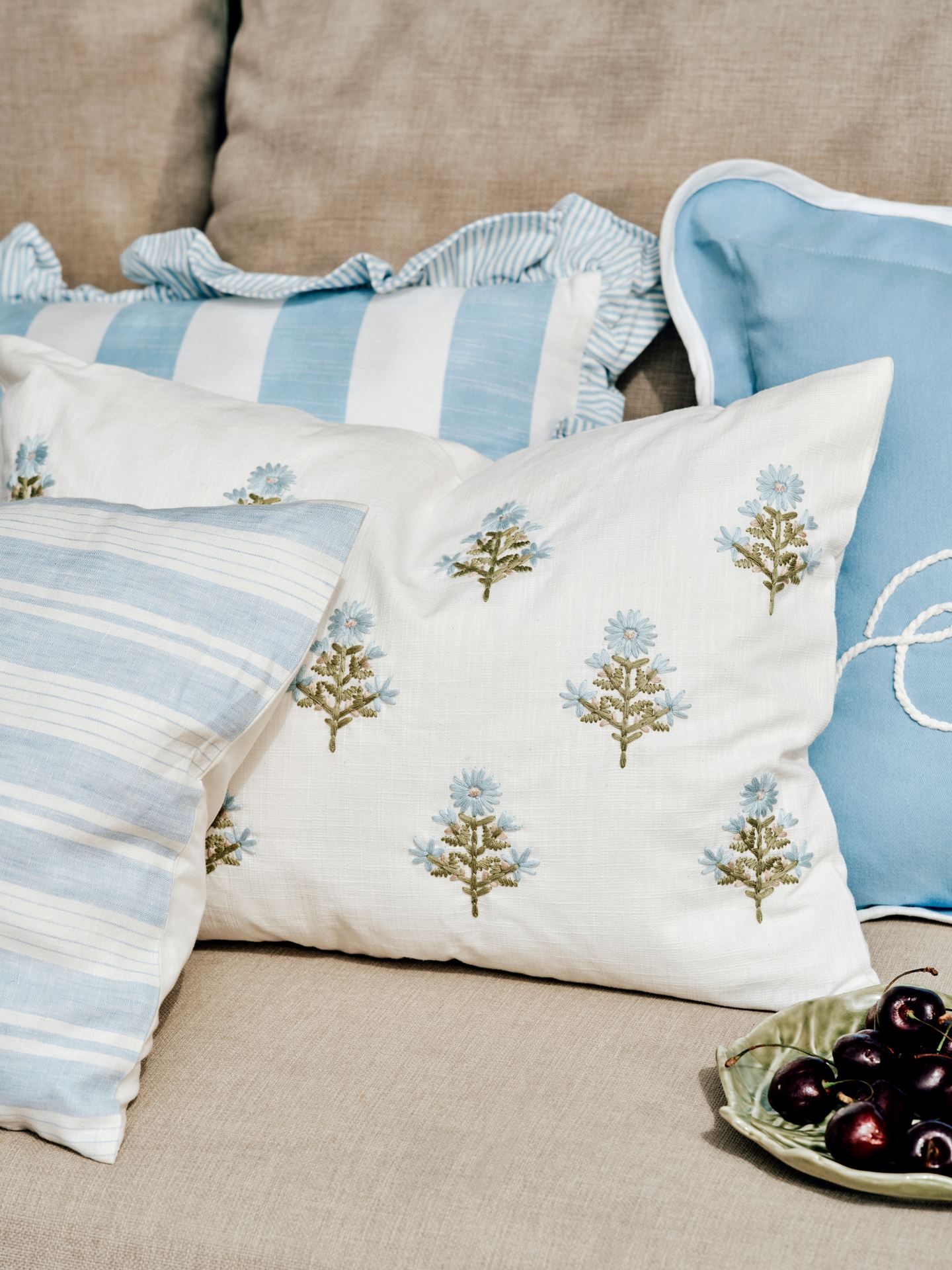 Koristetyyny moniväri/sininen - 4