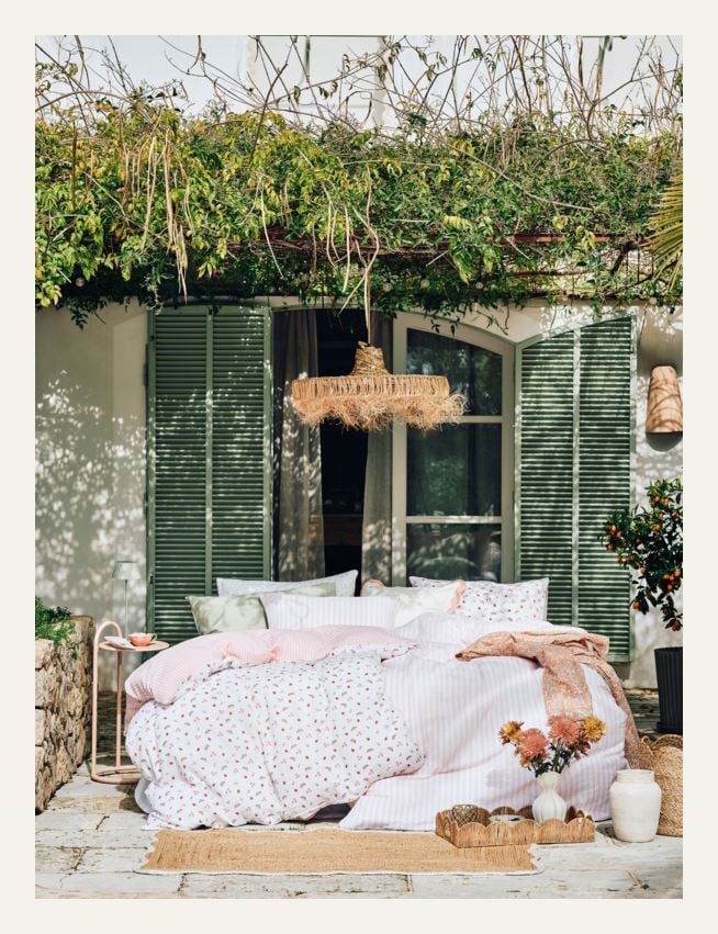 Pussilakanasetti kreppipuuvillaa moniväri - 4