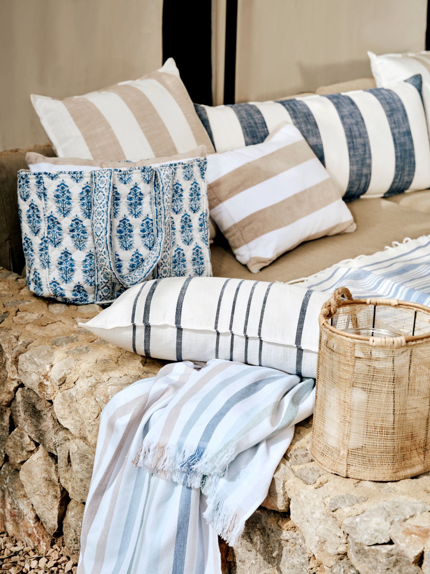 Pieni kangaskassi sininen - 2