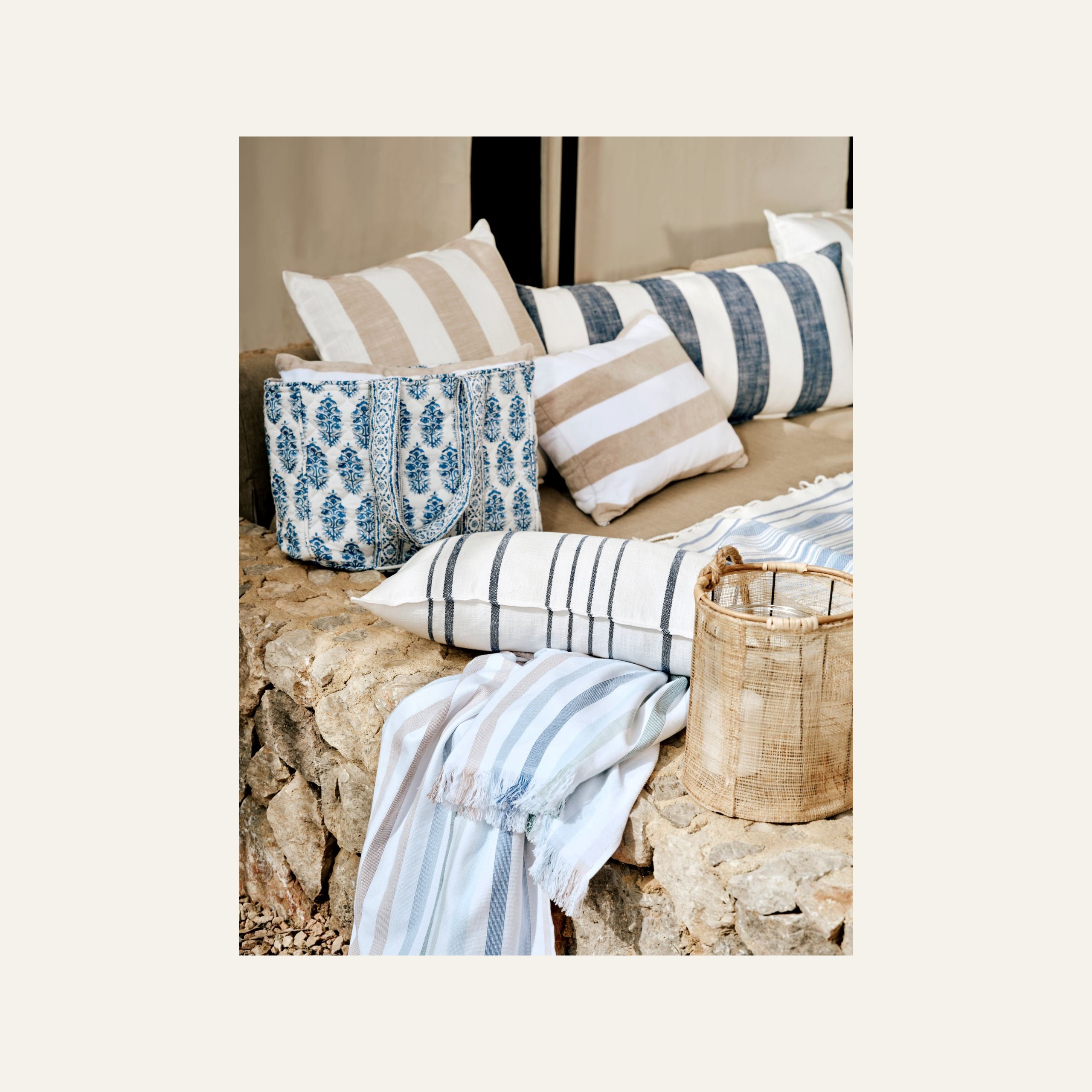 Pieni kangaskassi sininen - 2