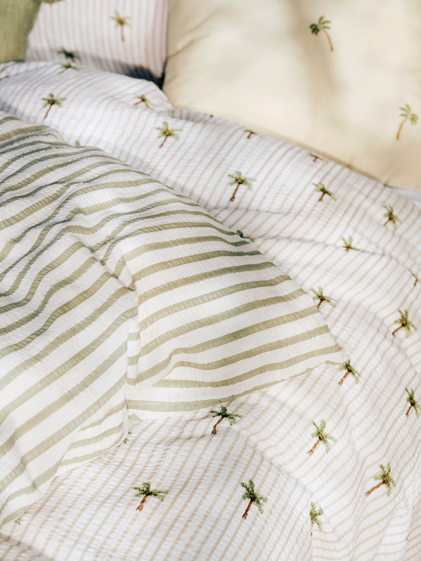 Pussilakanasetti kreppipuuvillaa vihreä - 4