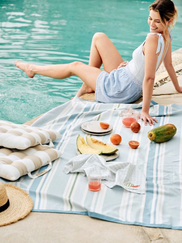 Piknikviltti sininen - 3