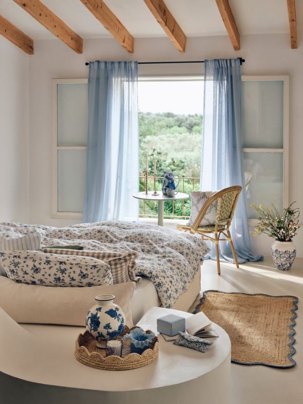 Verho vaaleansininen - 2