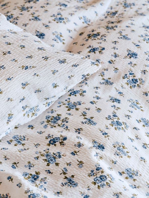 Pussilakanasetti kreppipuuvillaa sininen - 5