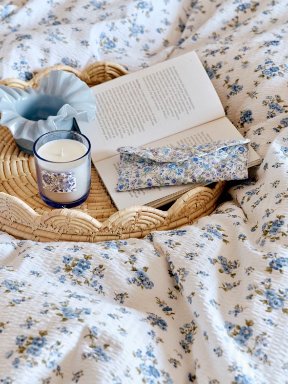 Pussilakanasetti kreppipuuvillaa sininen - 3