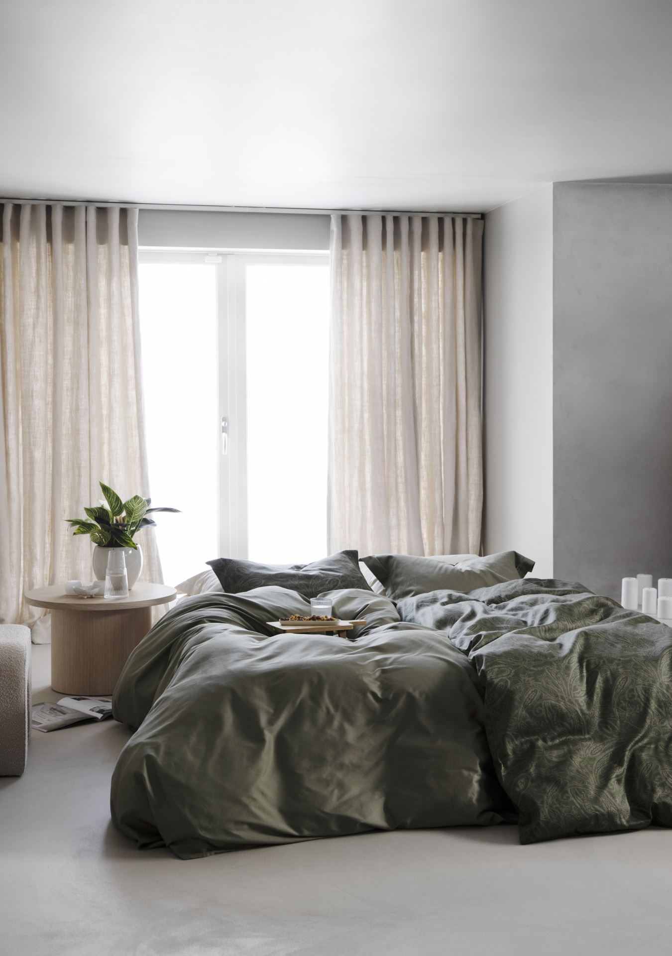 Pussilakanasetti egyptinpuuvillaa oliivinvihreä - 4