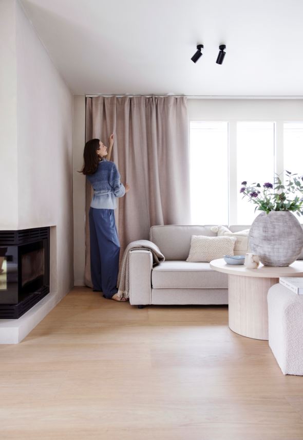 Pimentävä verho beige - 7