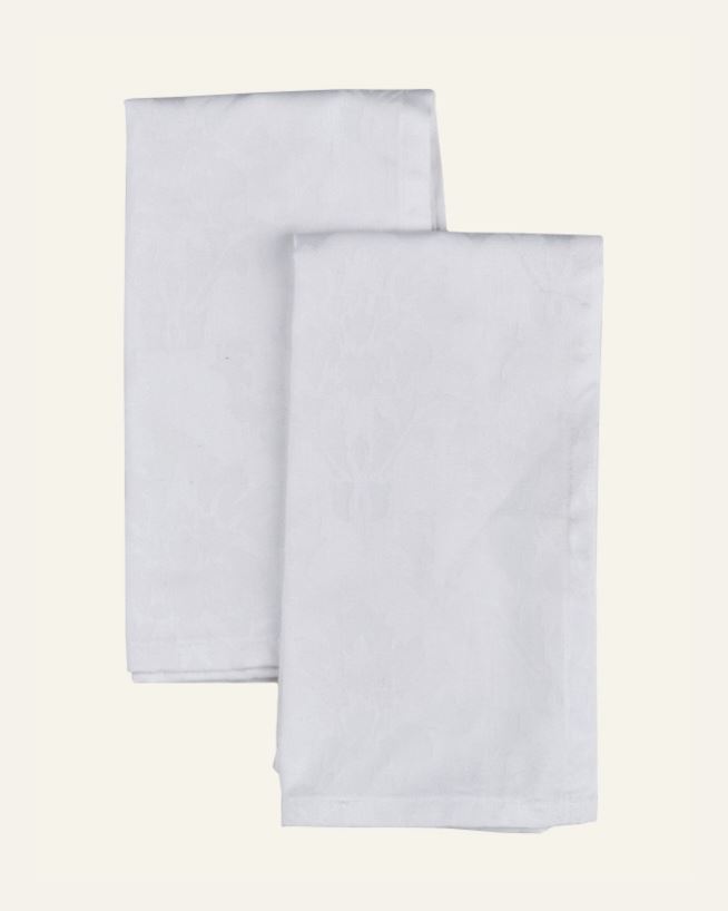 Kangaslautasliina, 2 kpl valkoinen - 45x45 cm valkoinen - 1
