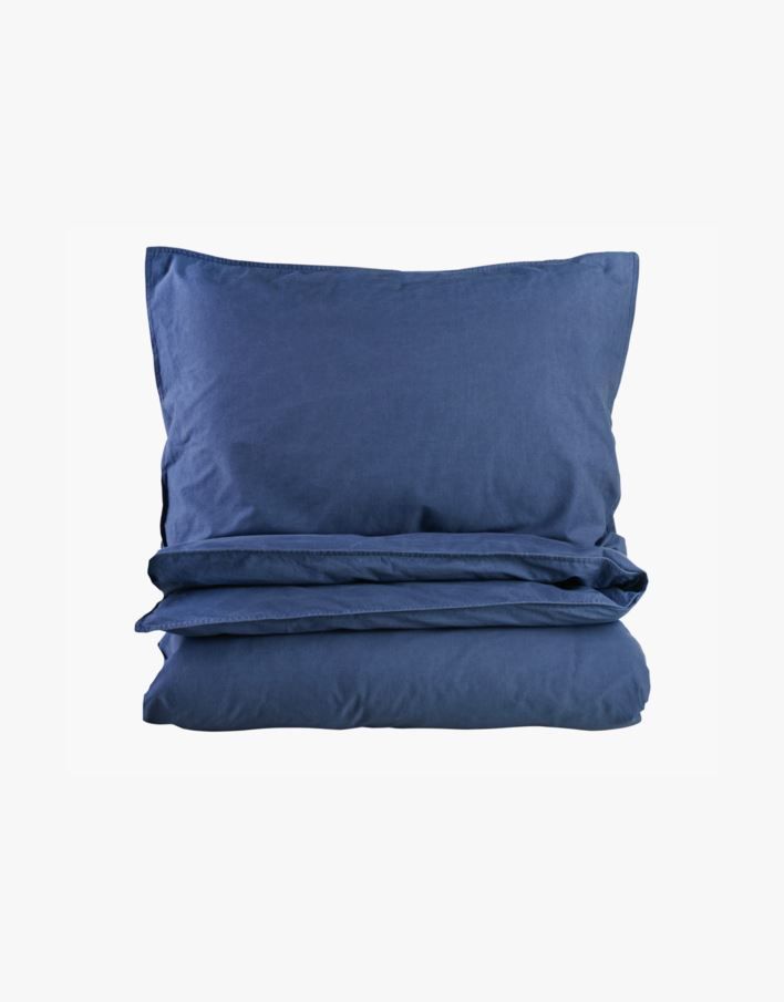 Pussilakanasetti puuvillaa farkunsininen - 150x210 cm farkunsininen - 1