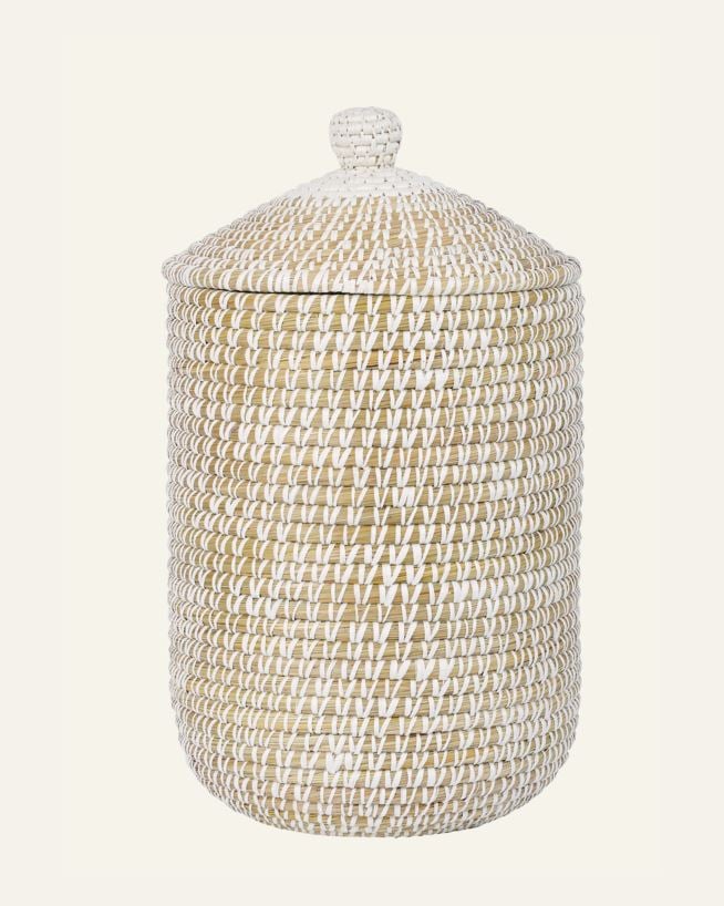 Pyykkikori luonnonväri - H50cm Ø38cm luonnonväri - 1