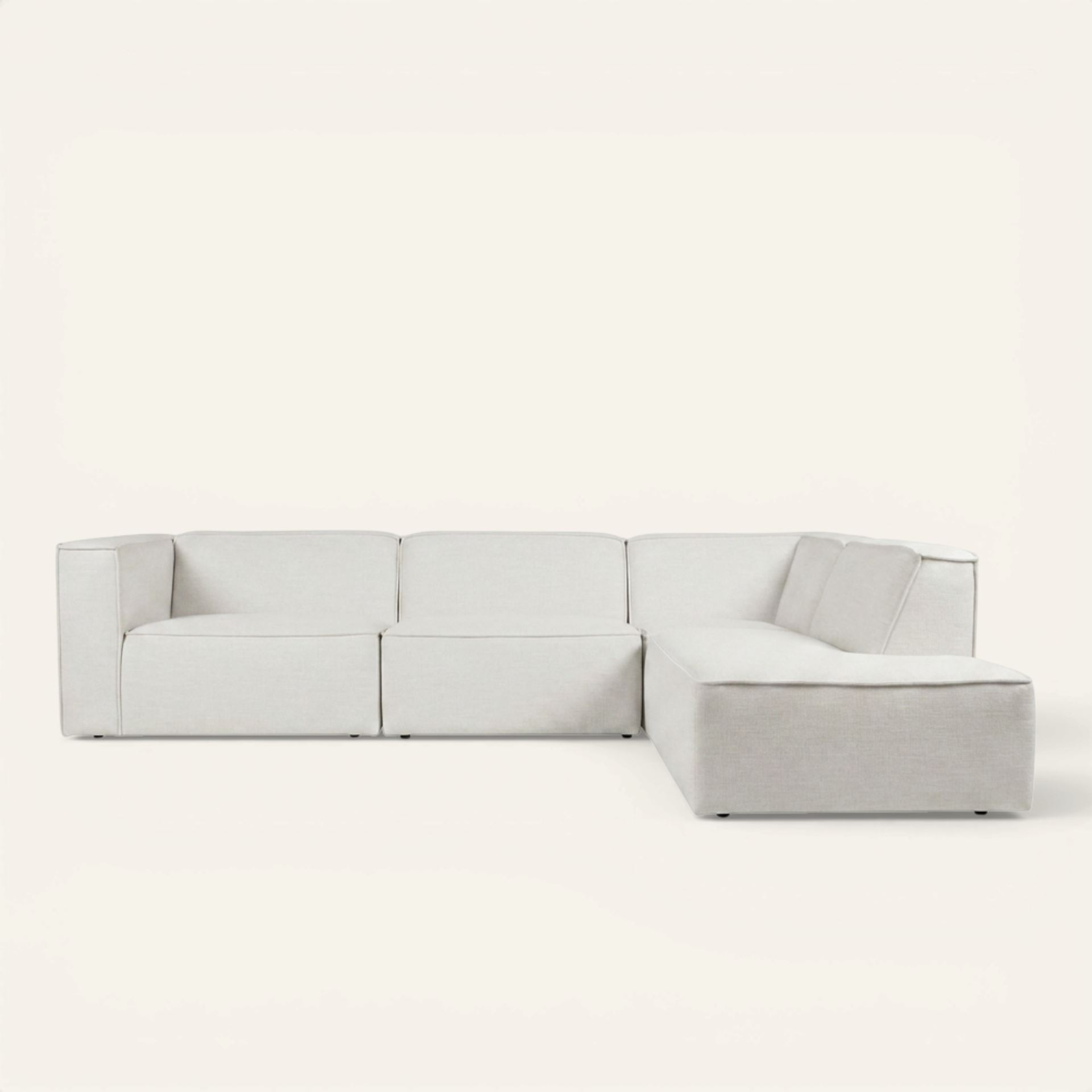 Moduulisohva 4 osaa avoin pääty oikealla luonnonväri - 293x227x73 cm luonnonväri - 1
