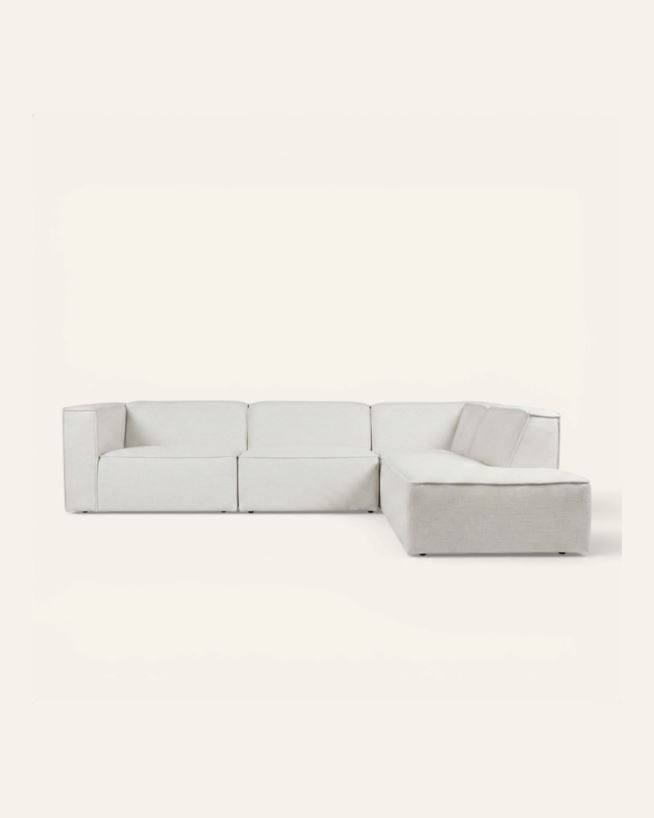 Moduulisohva 4 osaa avoin pääty oikealla luonnonväri - 293x227x73 cm luonnonväri - 1