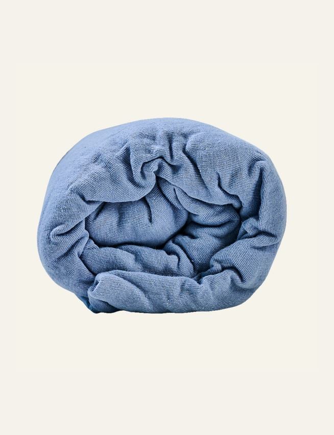 Muotoonommeltu aluslakana sininen - 3