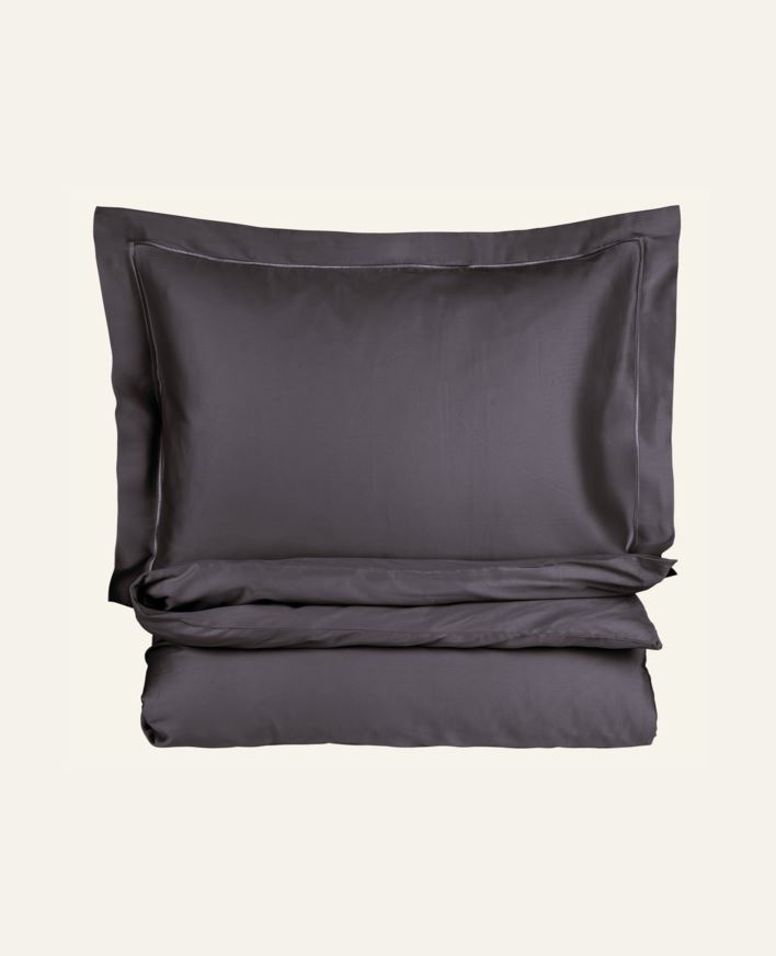 Pussilakanasetti egyptinpuuvillaa harmaa - 150x210 cm/50x60 cm harmaa - 1