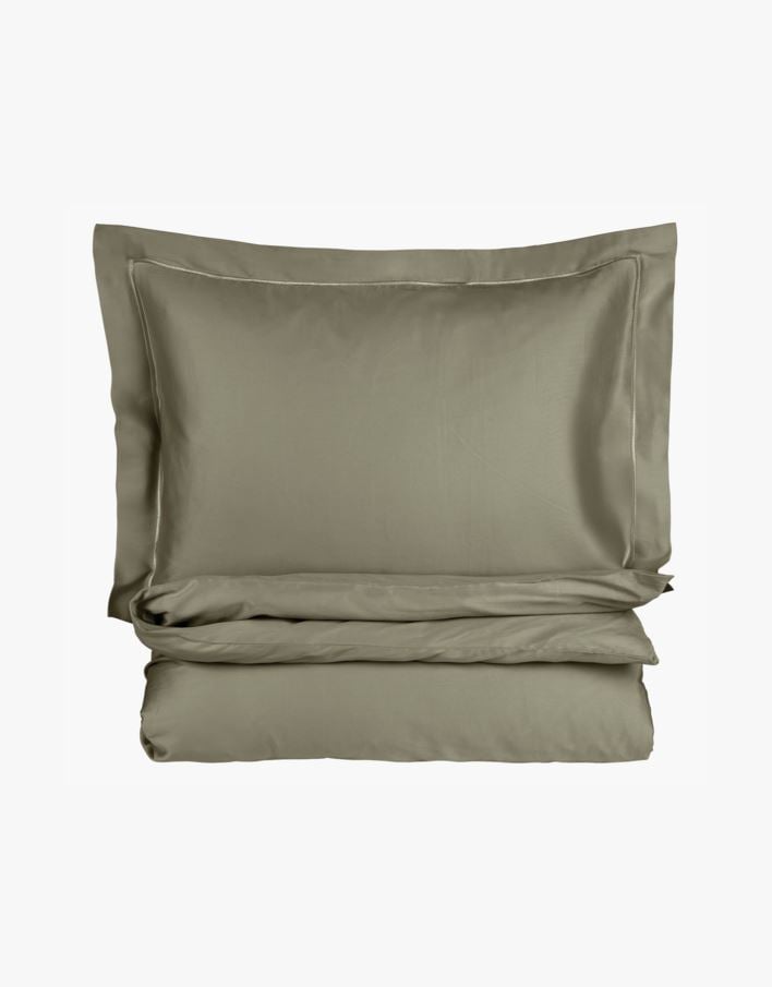 Pussilakanasetti egyptinpuuvillaa oliivinvihreä - 150x210 cm/50x60 cm oliivinvihreä - 1