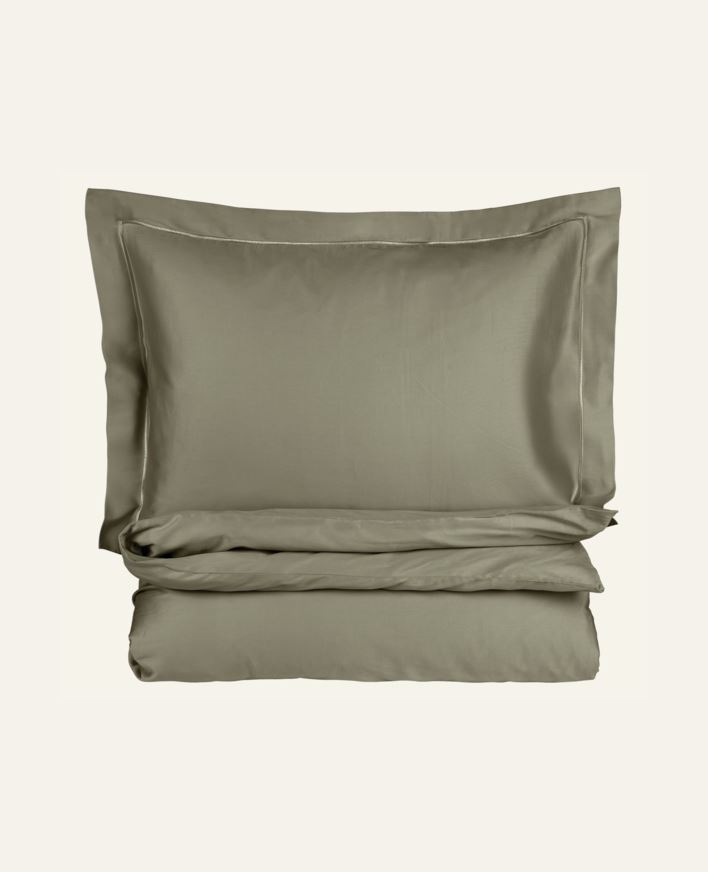 Pussilakanasetti egyptinpuuvillaa oliivinvihreä - 150x210 cm/50x60 cm oliivinvihreä - 1