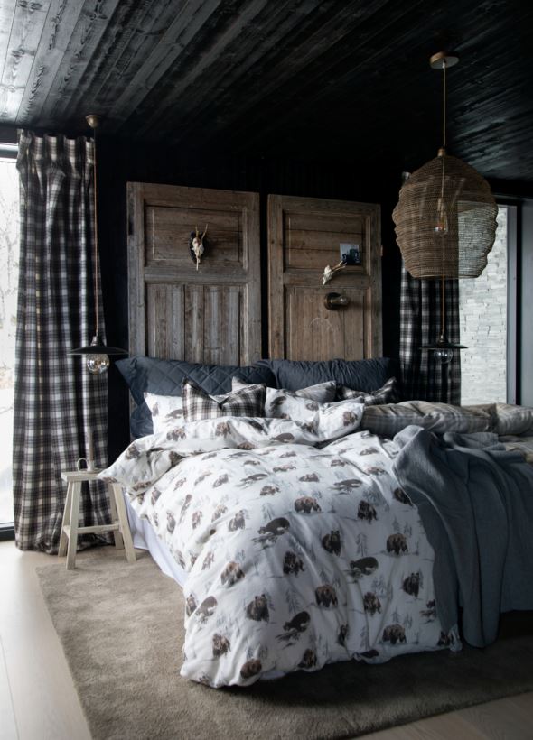 Verho moniväri/ruskea - 2