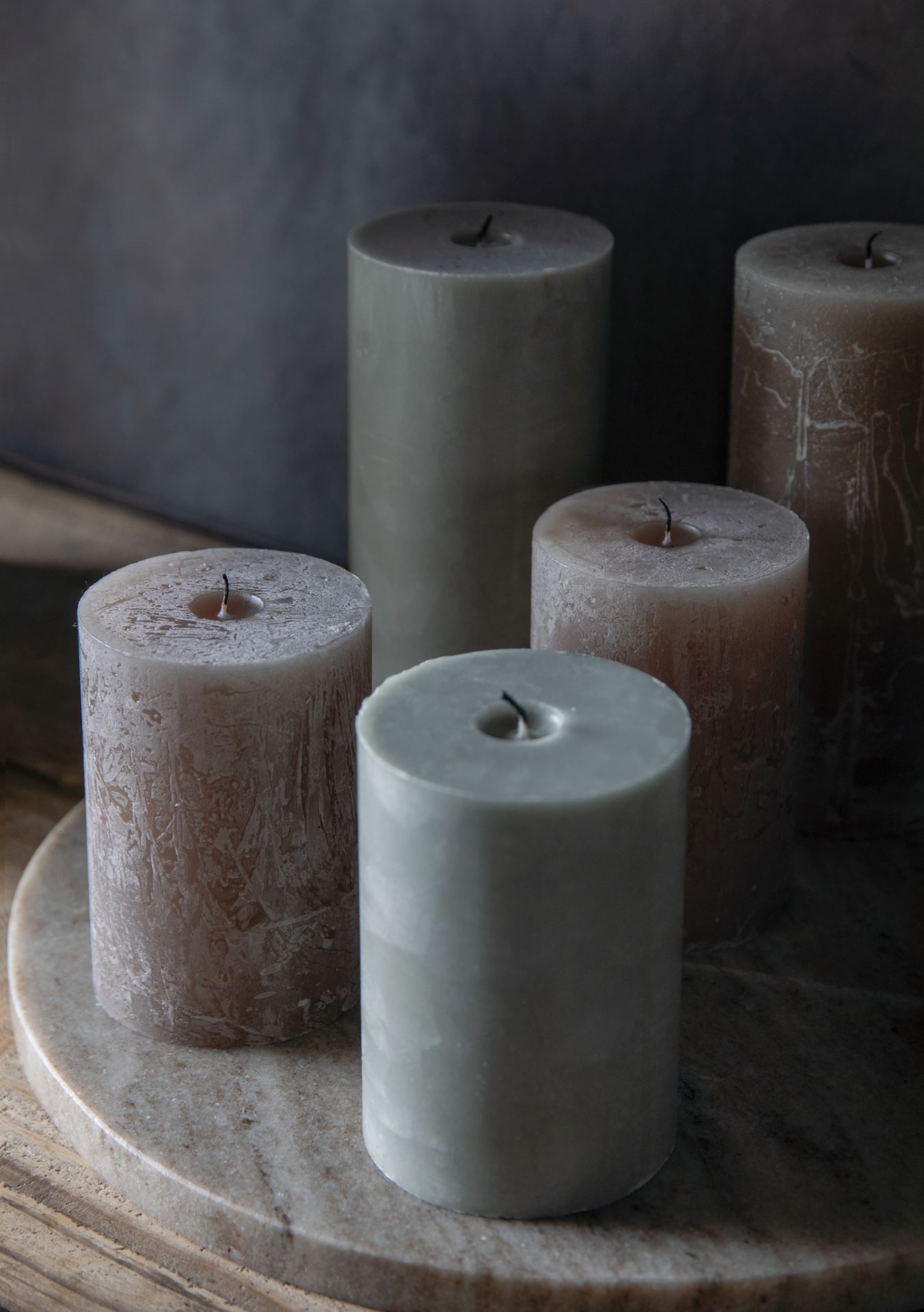 Pöytäkynttilä beige - 5