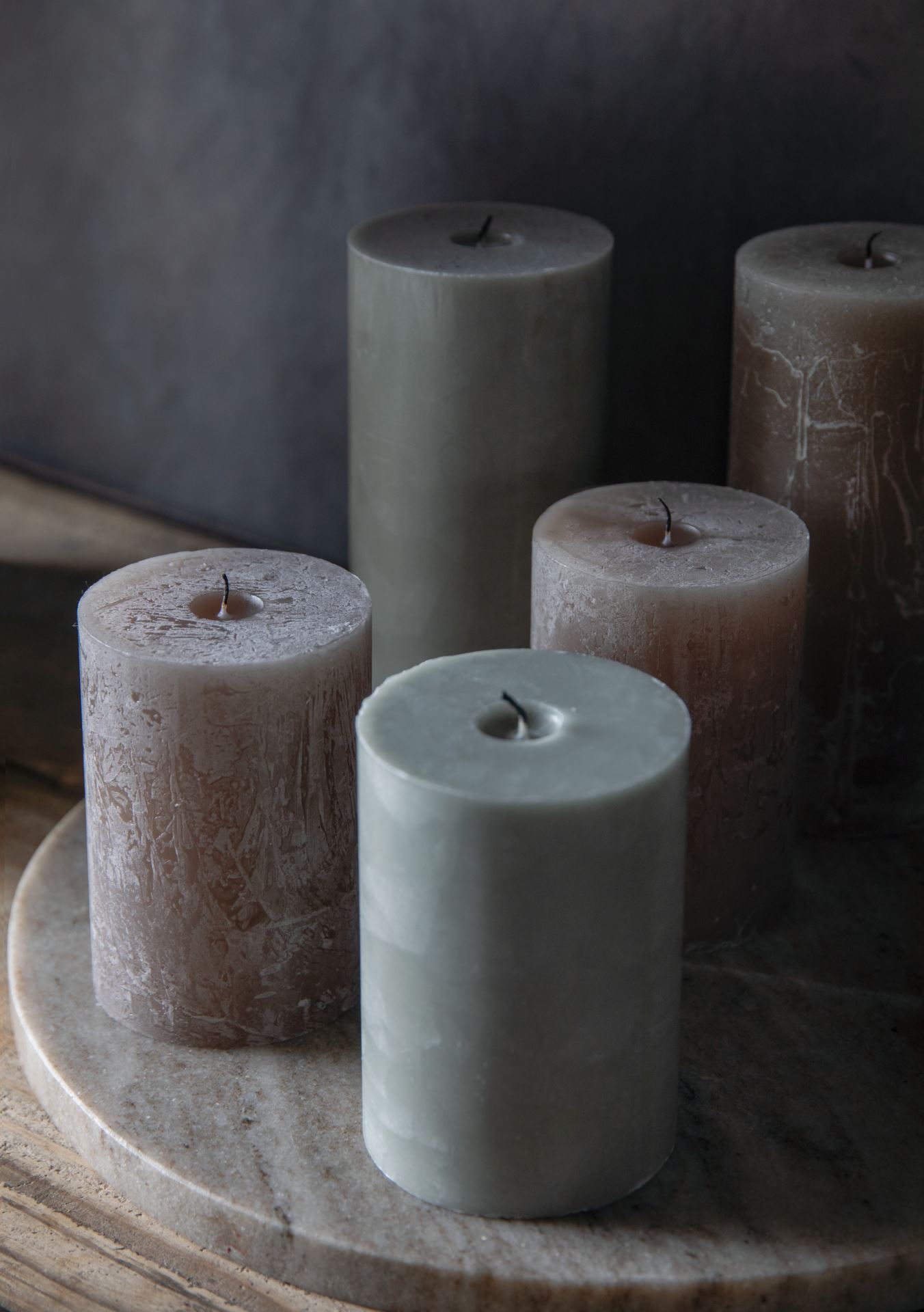 Pöytäkynttilä beige - 5