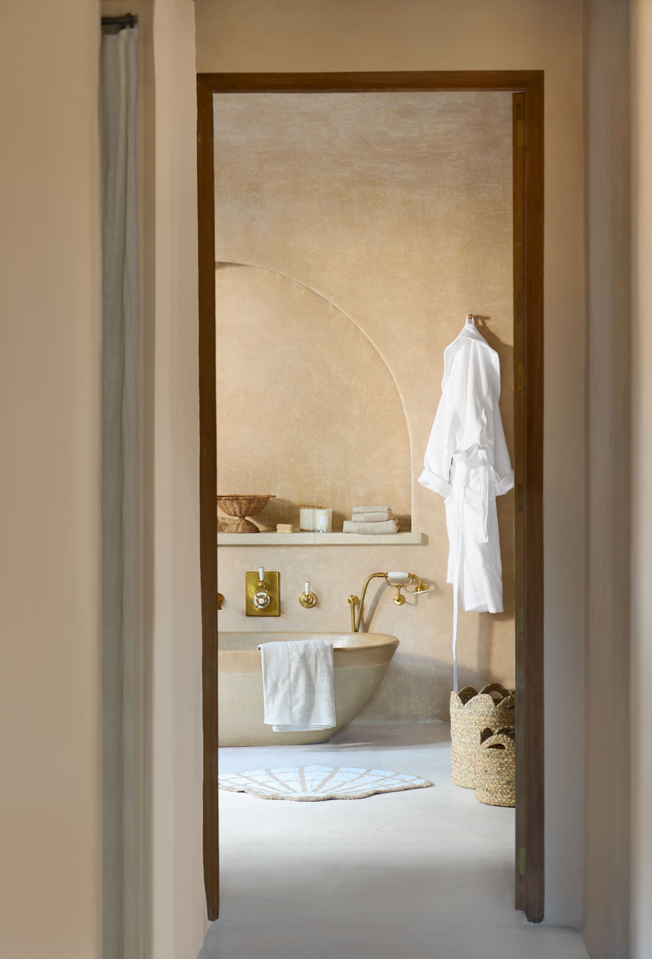 Kylpyhuoneenmatto luonnonvalkoinen - 4