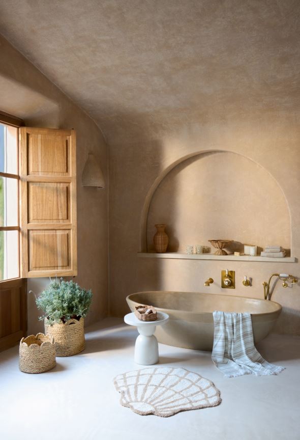 Kylpyhuoneenmatto luonnonvalkoinen - 2