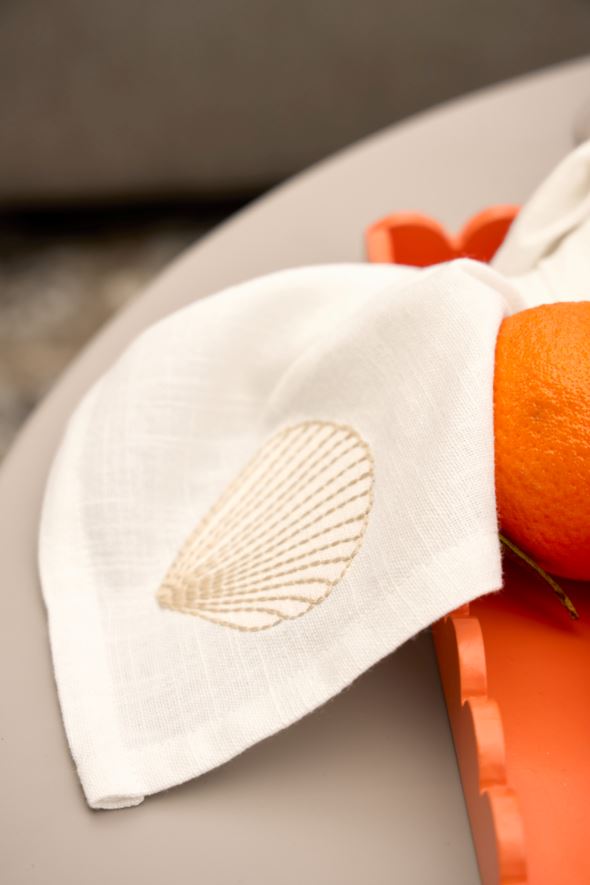 Kangaslautasliina, 2 kpl  valkoinen - 2