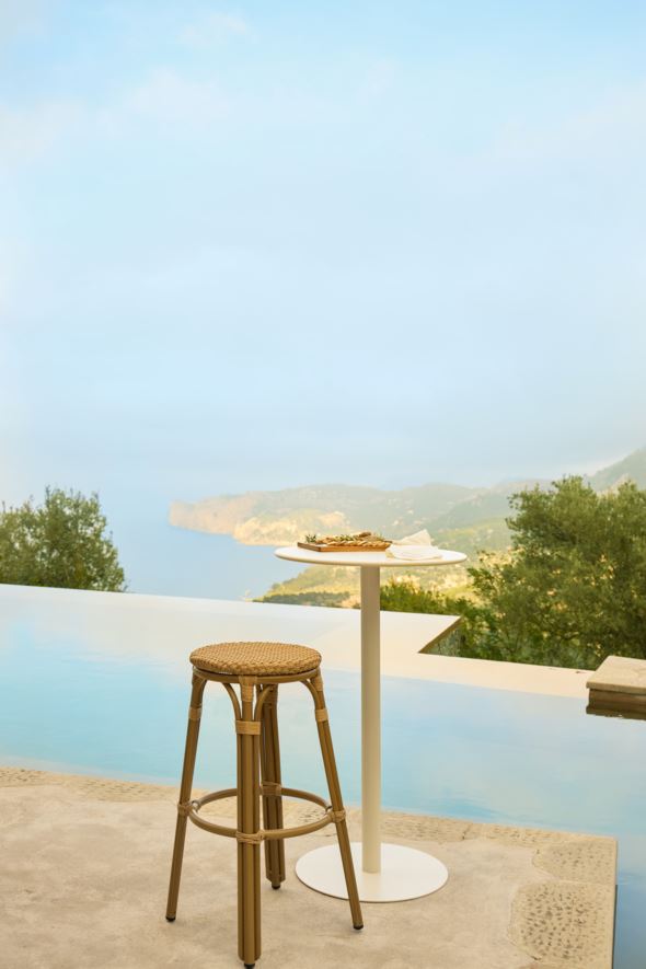 Puutarhapöytä luonnonvalkoinen - 3