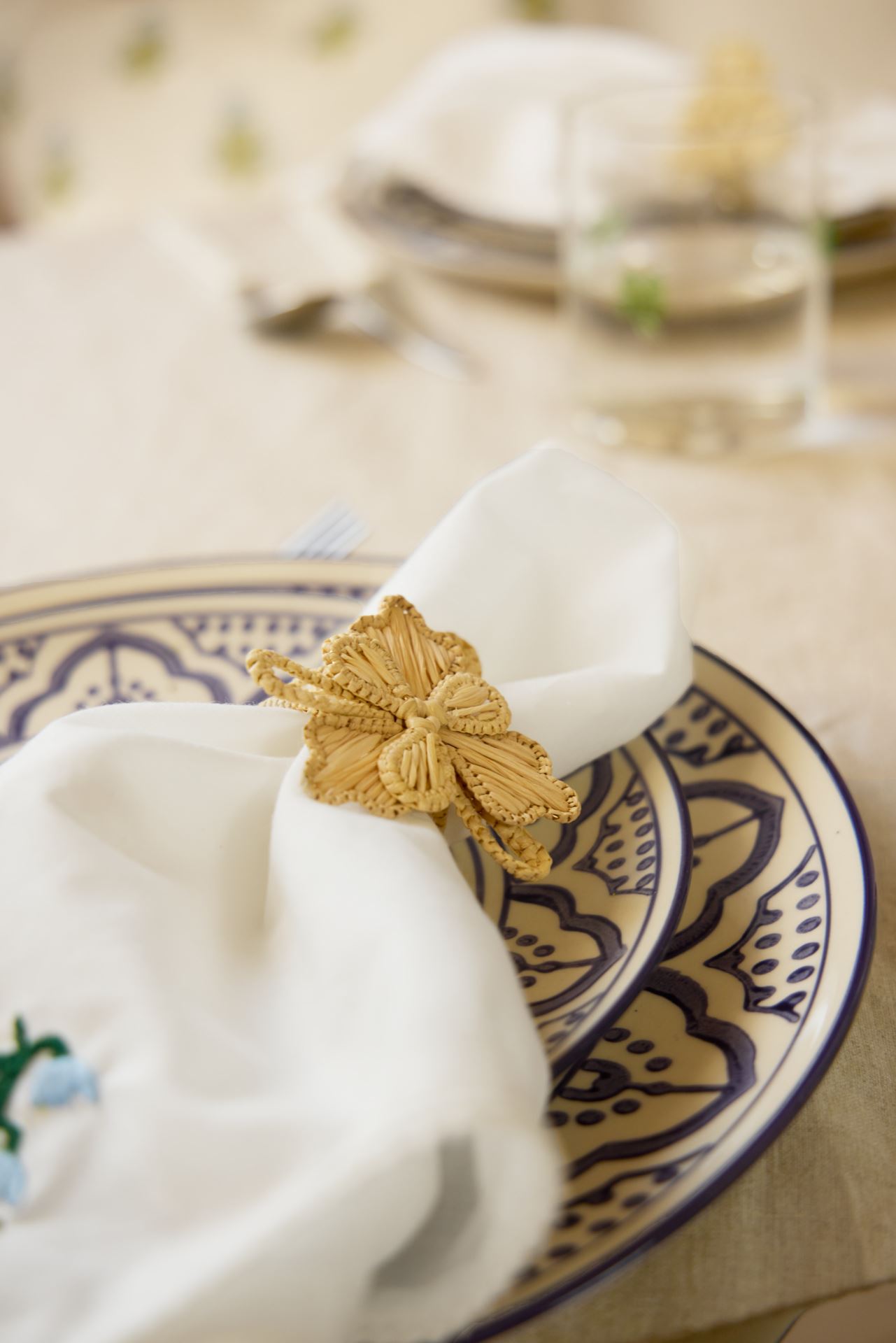 Servettirenkaat, 2 kpl luonnonväri - 4