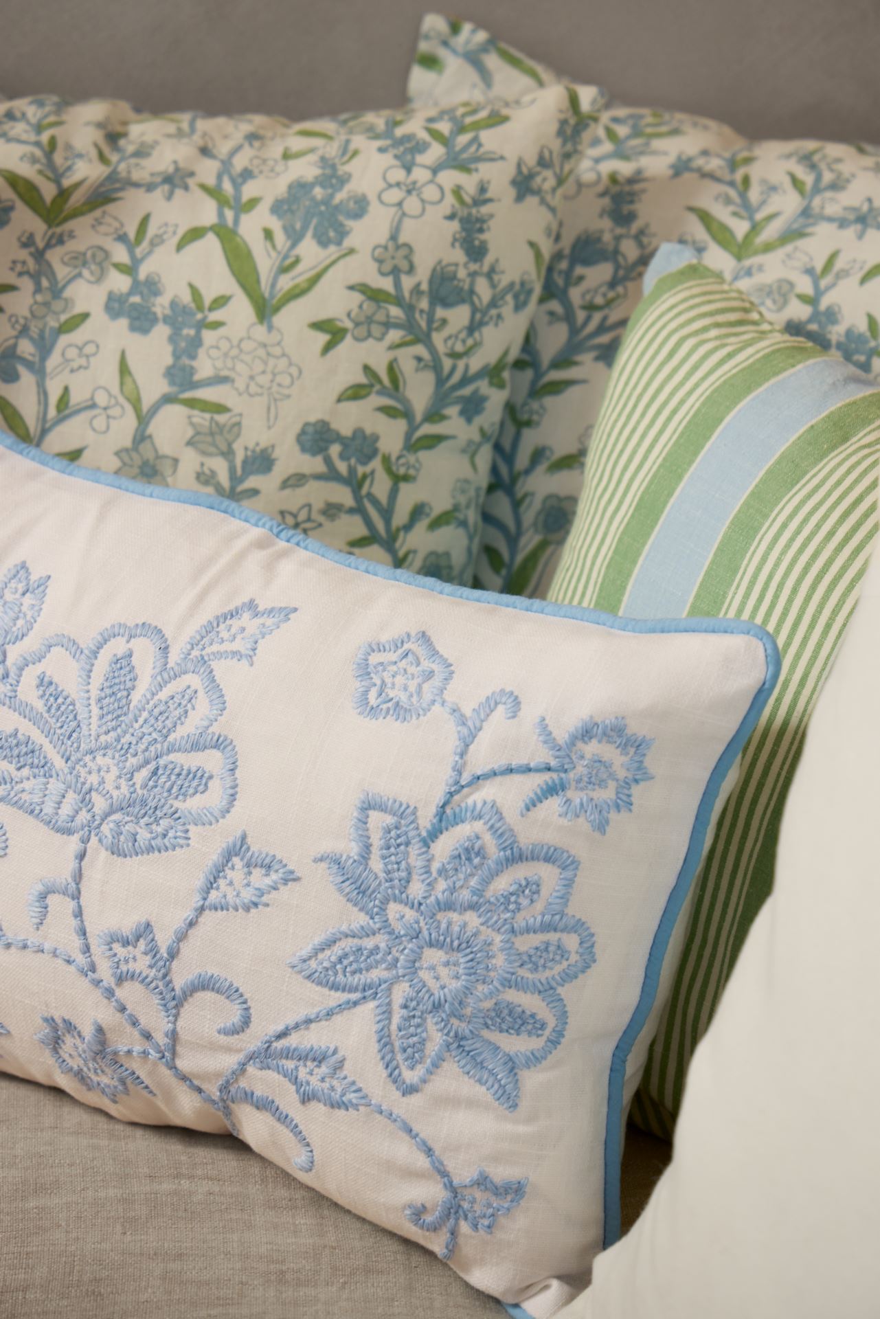 Koristetyynynpäällinen moniväri/sininen - 2