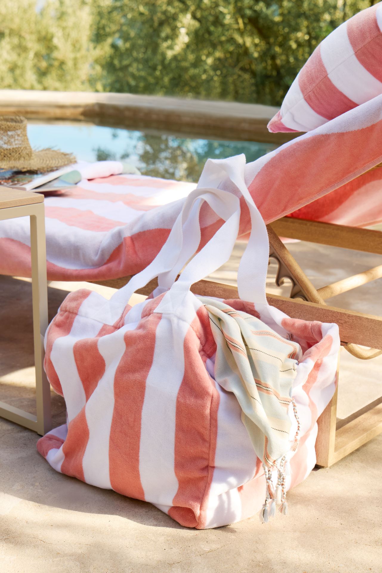 Rantalaukku moniväri/roosa - 2