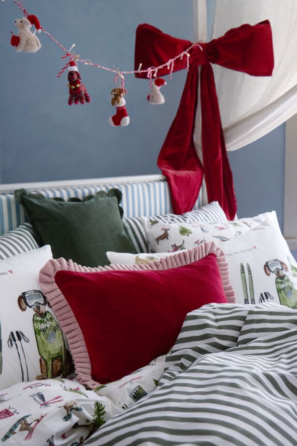 Koristetyynynpäällinen punainen - 4