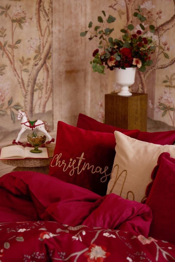 Koristetyynynpäällinen punainen - 3