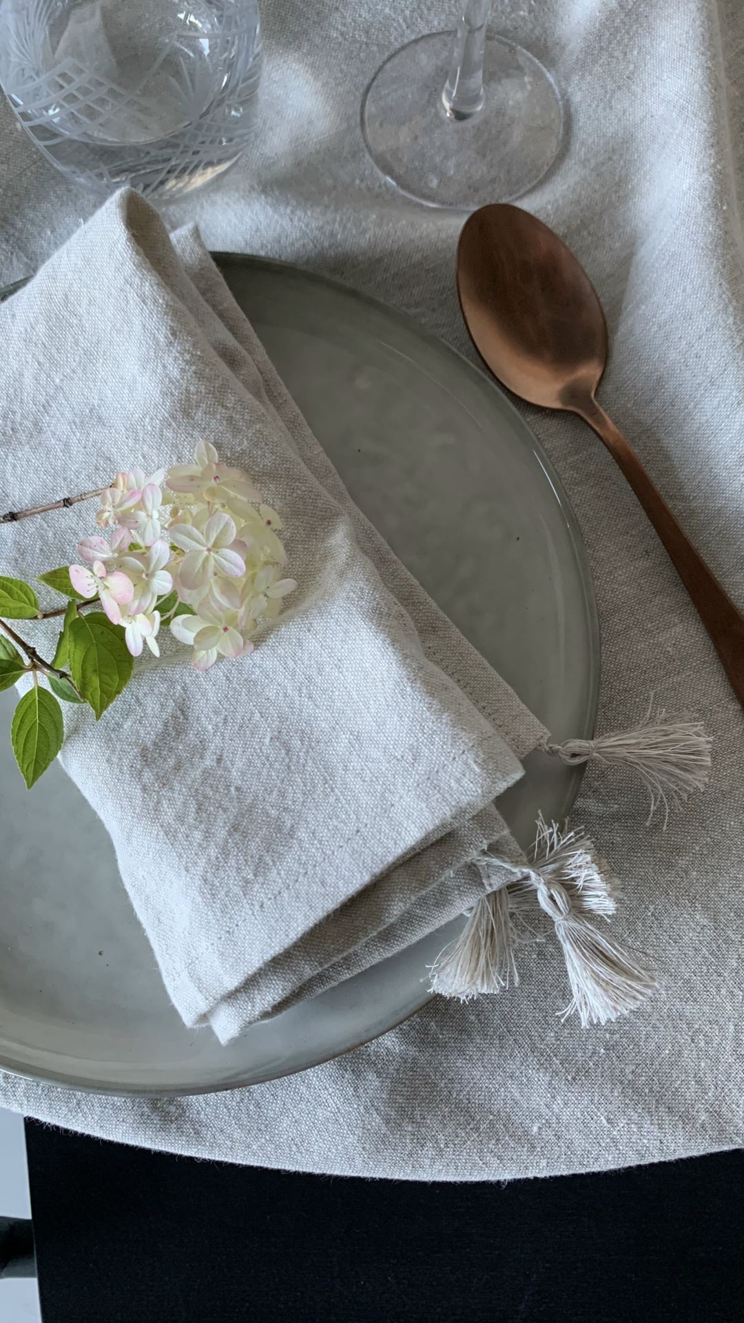 Pellavaservetti luonnonväri - 3